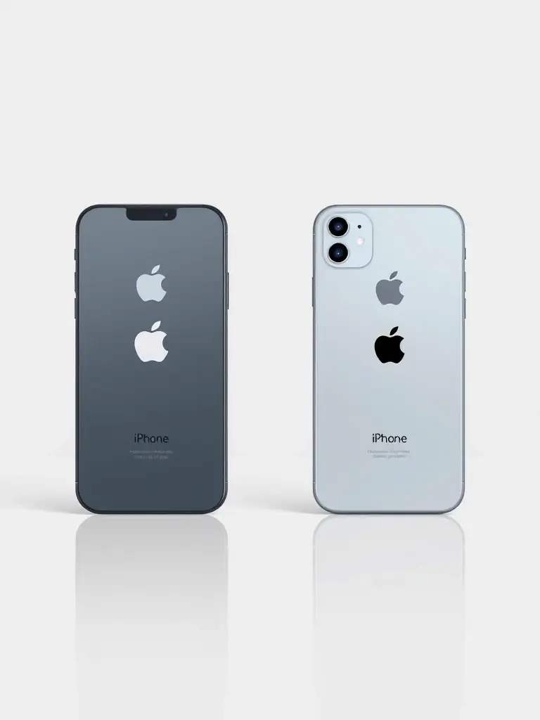 A side-by-side comparison image of a new iPhone box and a refurbished iPhone box from InformaticsPhone.com, highlighting the cost savings.